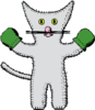 Kitten With Mittens Clip Art